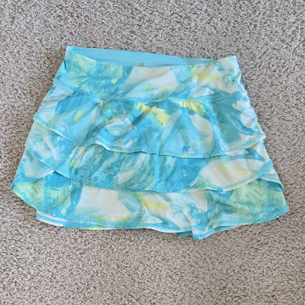 Ideology Blue and White Layered Skirt